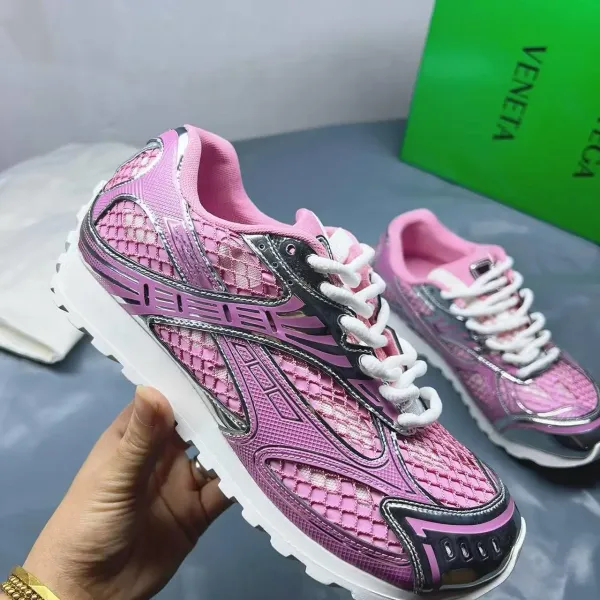 Bottega Veneta BV Sport Pink Mesh Sneakers Chunky Sneakers - 1