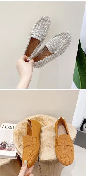 Design Loafers Dusty Rose Mesh Slip-On Casual Shoes - 31