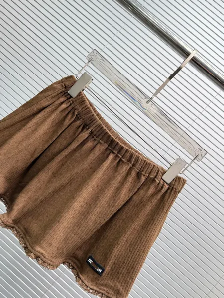 Design Cropped Knit Top Brown + White Ruffle Skirt Set - 13