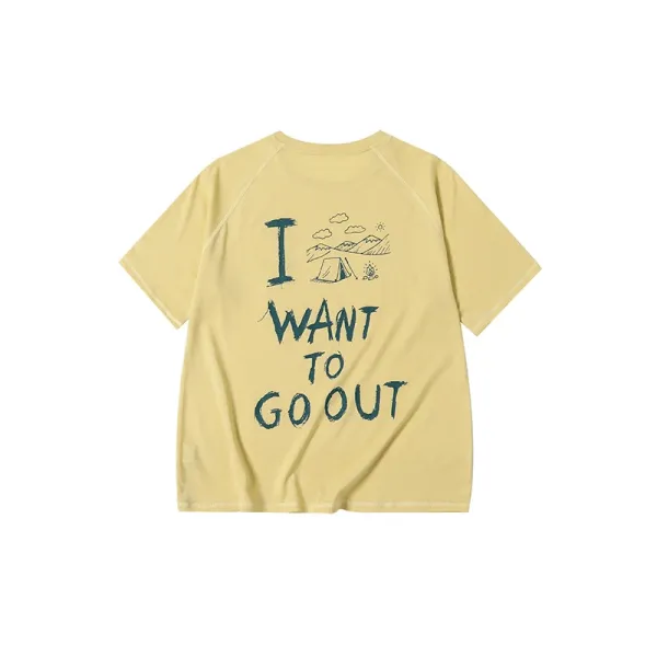 Design Graphic Print Yellow T-Shirt - 16