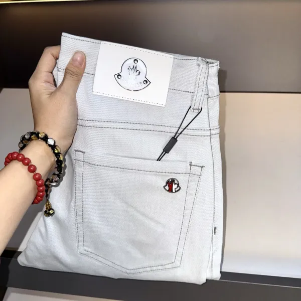 Moncler Jeans White Denim Jeans - 1