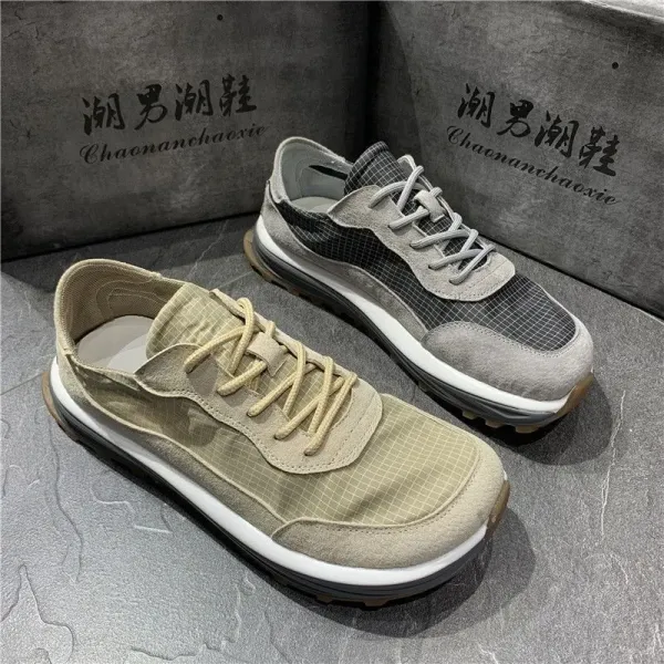 Design Chaonanchaoxie Grid Mesh Sneakers Gray Sneakers - 5