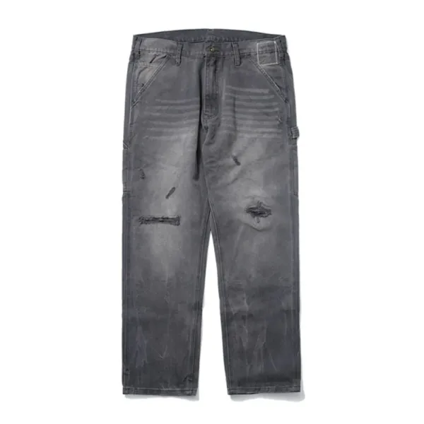 Carhartt Work In Progress Distressed Gray Denim Pants Jeans - 38