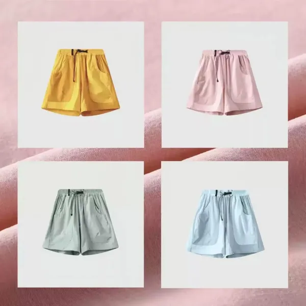 Design Patchwork Utility Shorts Mint Green - 4
