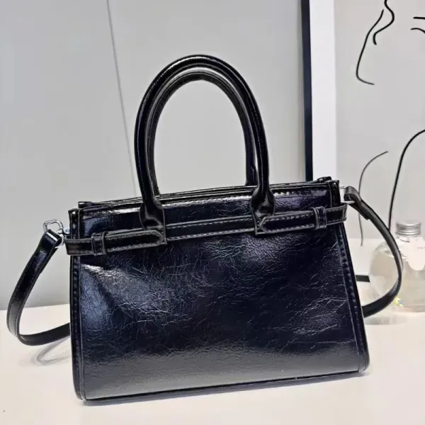 Prada Cahier Mini Black Patent Leather Handbag - 8