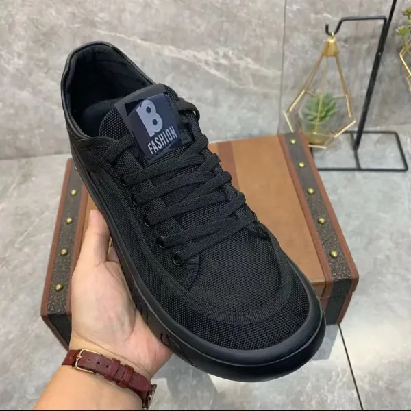 Design B Fashion Black Mesh Sneakers - 11