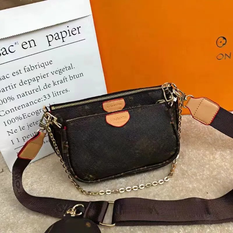 Louis Vuitton Multi Pochette Accessoires Monogram Canvas Black Crossbody Bag