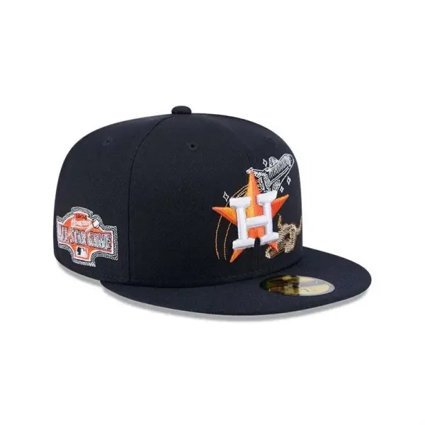 New York Yankees World Series Champions 2009 Commemorative Navy Fitted Baseball Cap Hats - 17
