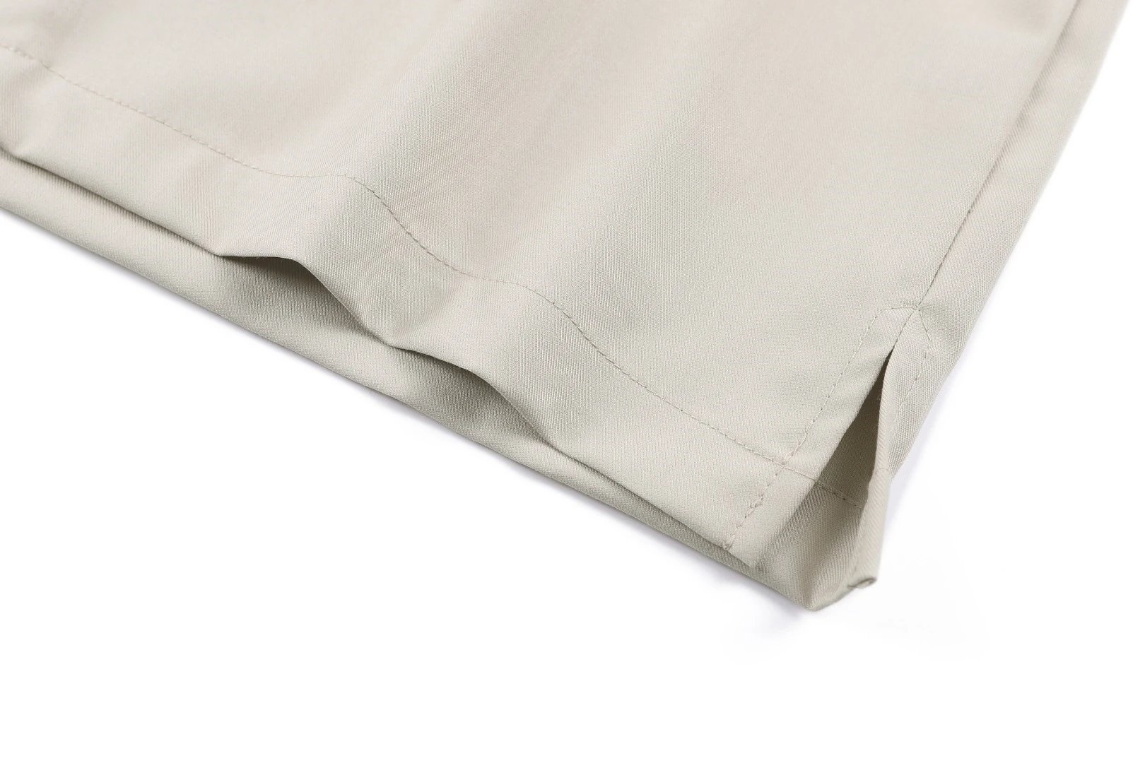 Design Short-Sleeve Button-Up Shirt Beige Tops Shirt - 8