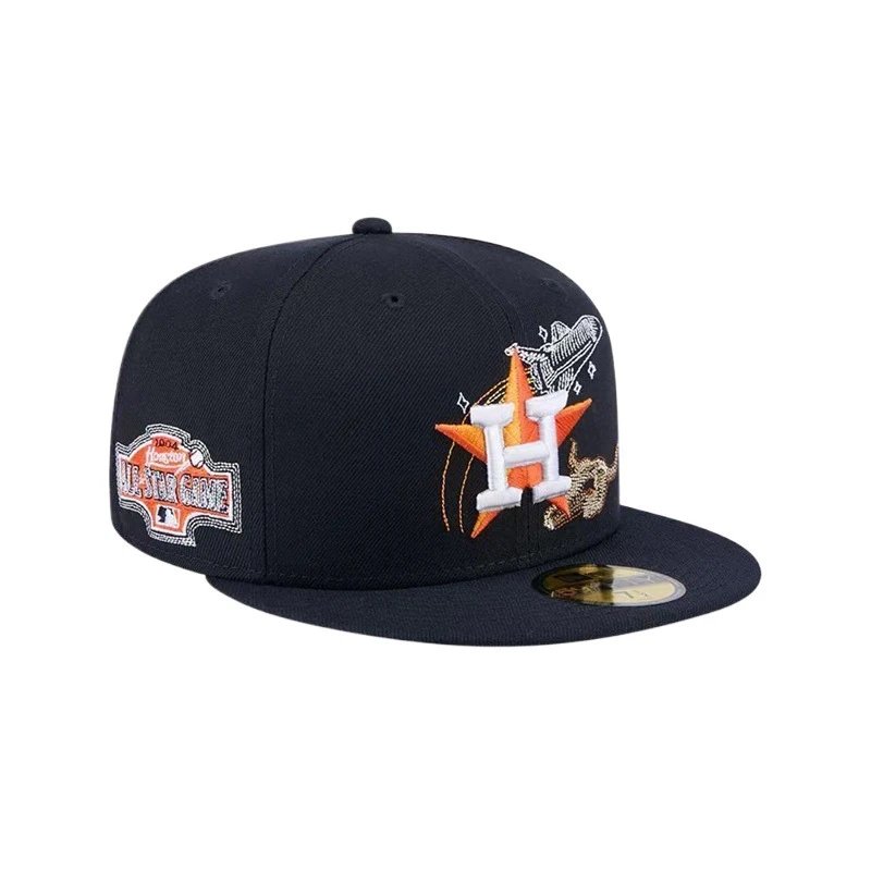New Era 59FIFTY Blue Pink Red Embroidered Graphic Snapback Hats