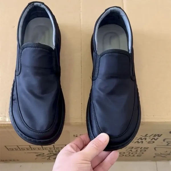 Design Slip-On Loafers Black Casual Shoes - 1