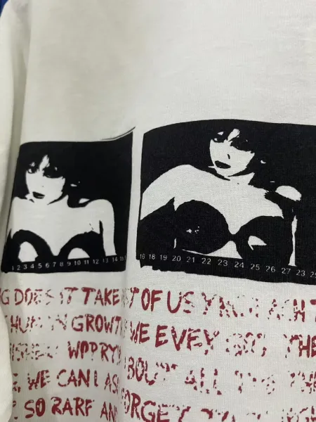 Saint Tears Graphic Print Oversized T-Shirt White - 20