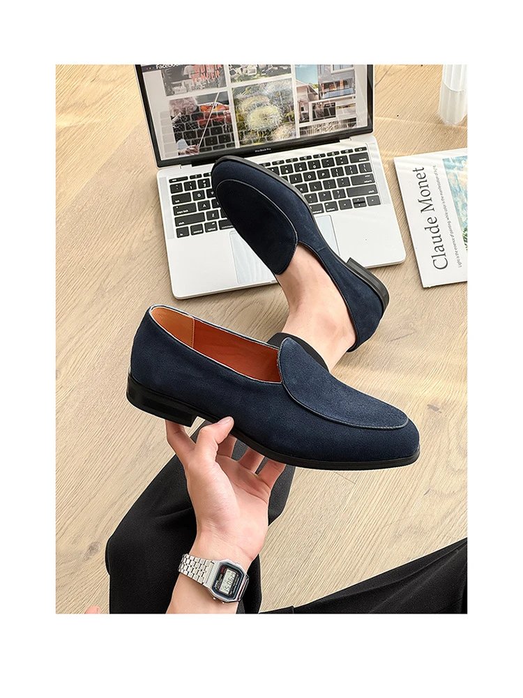 Design Suede Loafer Brown Casual Shoes - 10