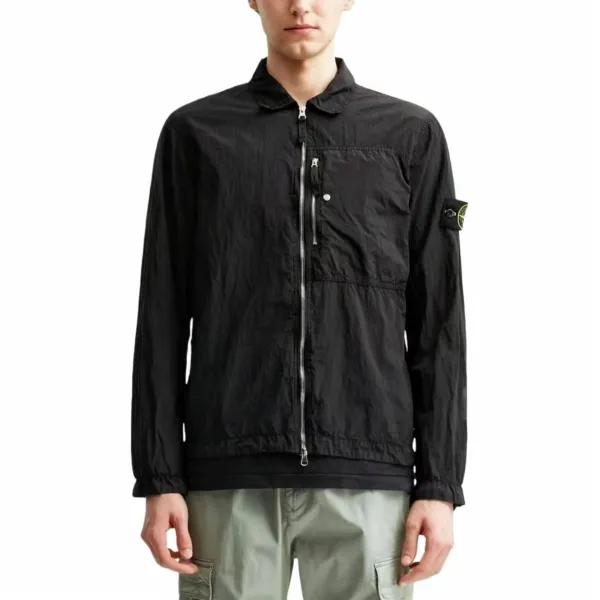 Stone Island Shadow Project Reflective Jacket Black and Silver Outerwear - 6