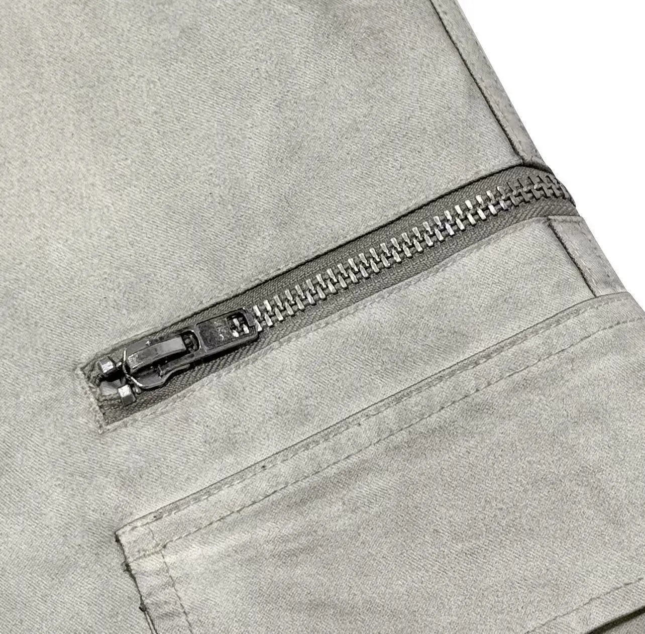 Design Cargo Pants Light Gray Washed Utility Pants - 41