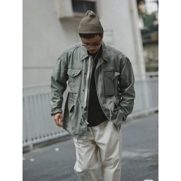 Carhartt Work In Progress M-65 Field Jacket Olive Green Jacket Outerwear - 15
