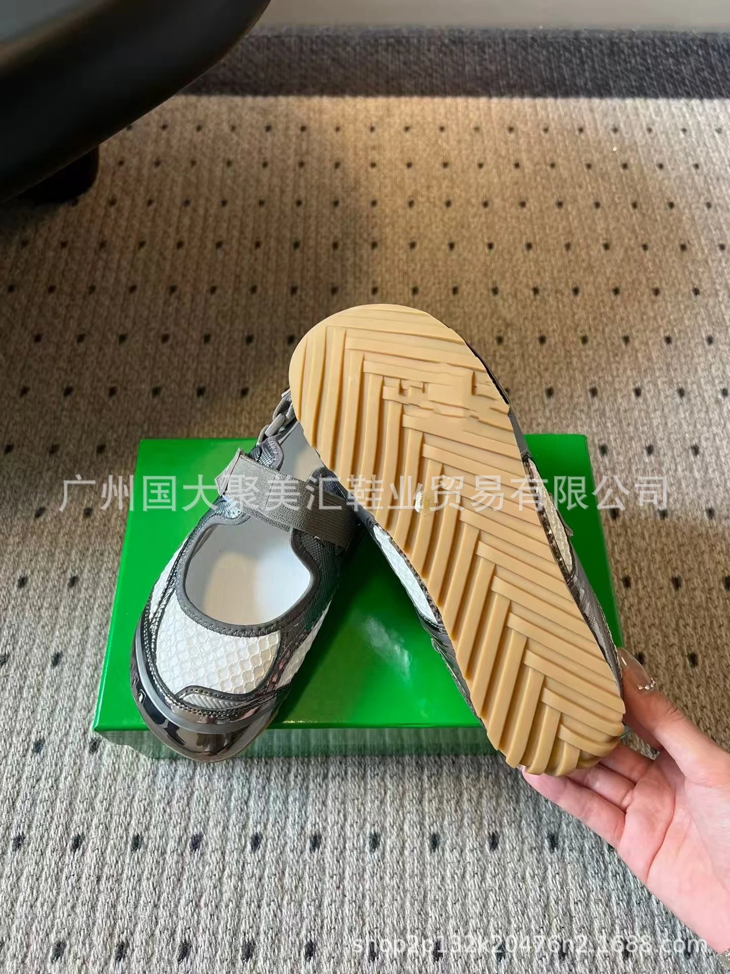 Prada Cleated Mary Jane Silver Metallic Sneakers Chunky Sneakers - 16