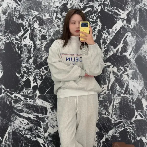 Celine Logo Patch Gray Hoodie - 5