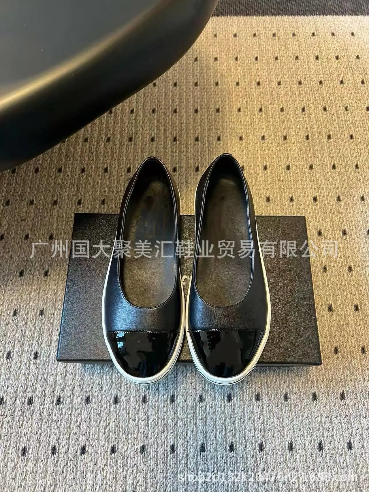 Chanel Two-Tone Cap-Toe Ballet Flats White and Black Casual Shoes - 14