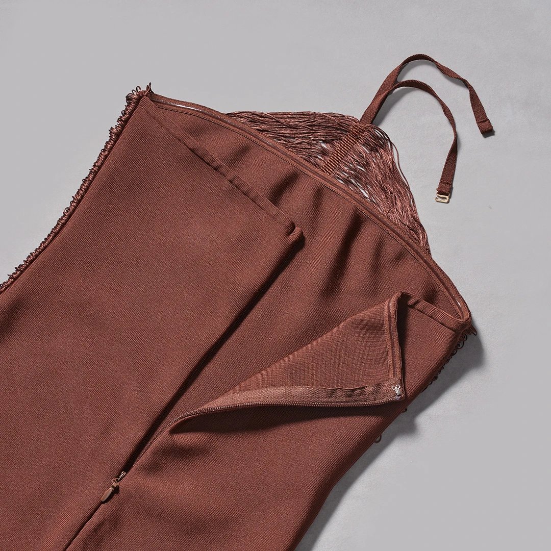 Design Pleated Halter Maxi Dress in Dusty Rose - 44
