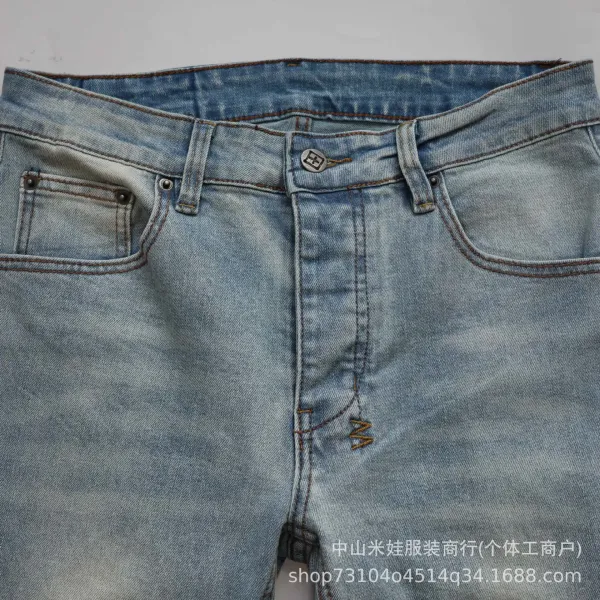 Design Flared White Denim Jeans with Embroidered Graphics - 11
