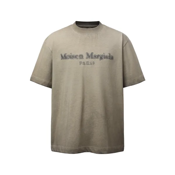 Maison Margiela Tabi Logo Washed Gray T-Shirt - 7