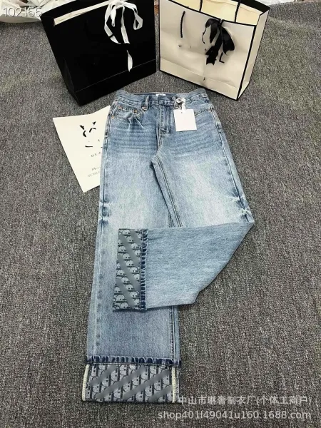 Saint Laurent Ripped Straight-Leg Light Wash Jeans - 8
