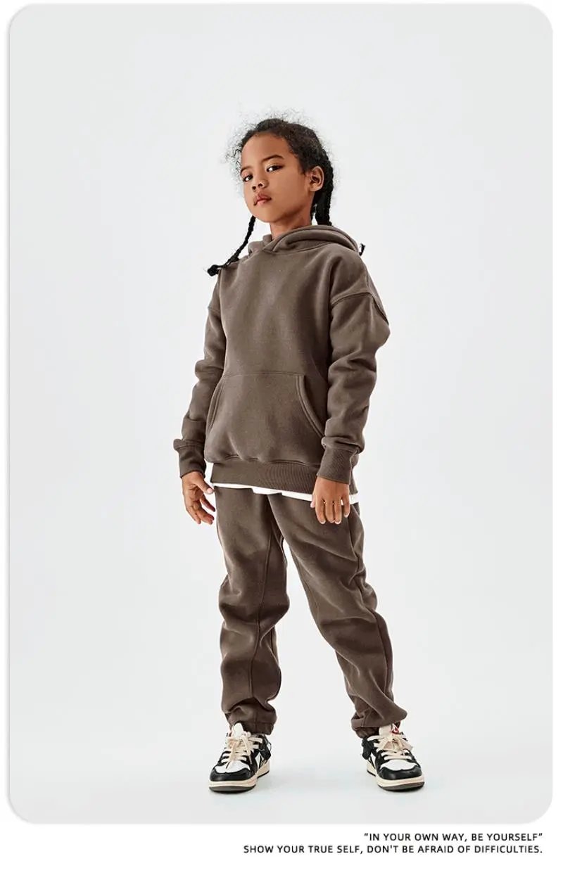 Essentials Oversized Hoodie and Sweatpants Set Yellow Kids - 11