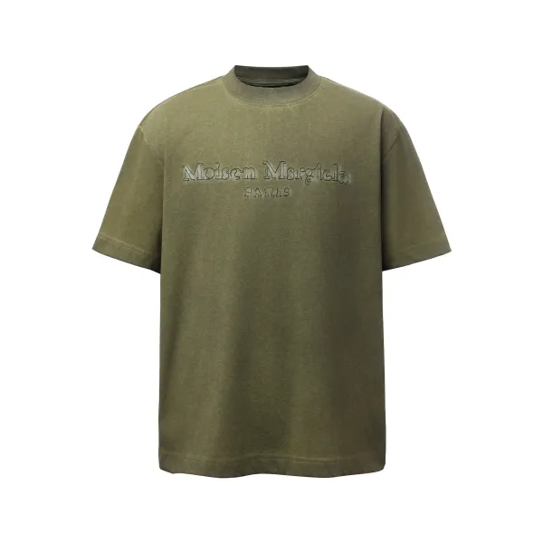 Maison Margiela Tabi Logo Washed Gray T-Shirt - 6