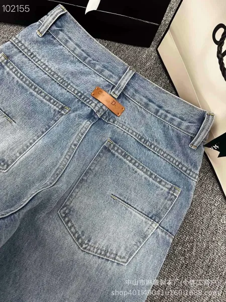 Saint Laurent Ripped Straight-Leg Light Wash Jeans - 13