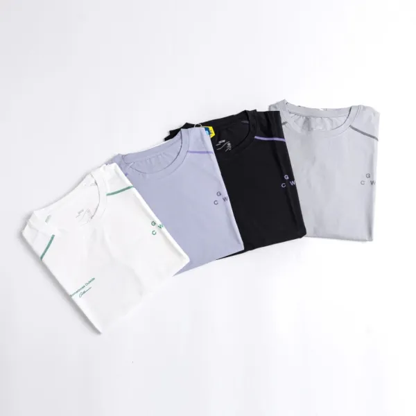 GCDS Sometimes Outside Technical T-Shirt Gray - 2