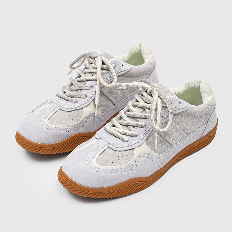 Suede Low Top Sneakers Red Green Mustard Grey Casual