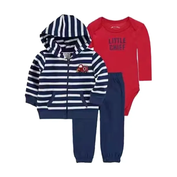 Design Carter's Tiny Ranger Explorer Set Burgundy / White / Denim Blue Baby Clothing Set Sets - 24