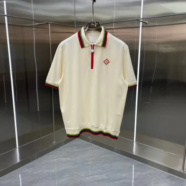 Fred Perry Rainbow Trim Half-Zip Polo Lime Green Polo Shirt - 4