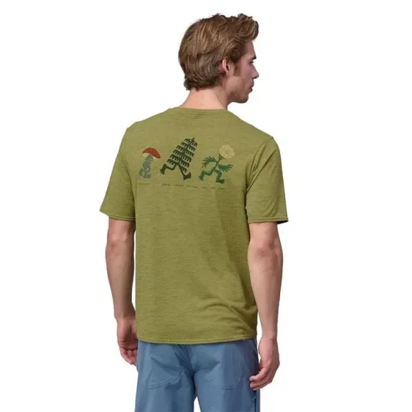 Patagonia Running Through the Mind, Body and Spirit T-Shirt Olive Green T-Shirt - 8