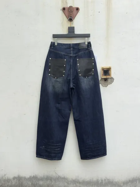 Denim Tears Distressed Print Wide-Leg Jeans Multicolor - 36