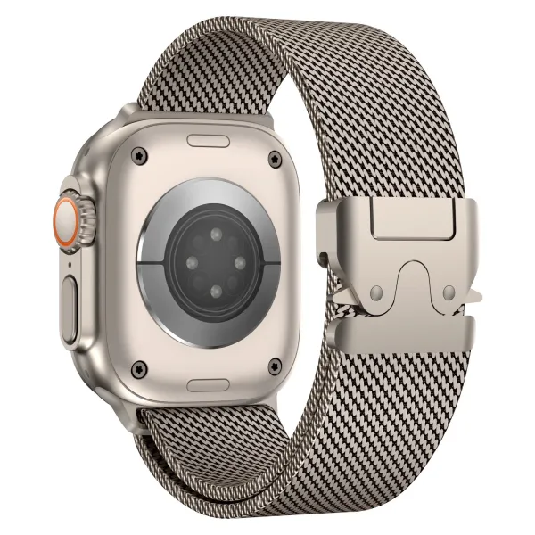 Apple Milanese Loop Watch Band Black and Silver Smartwatch Strap Smartwatches - 28