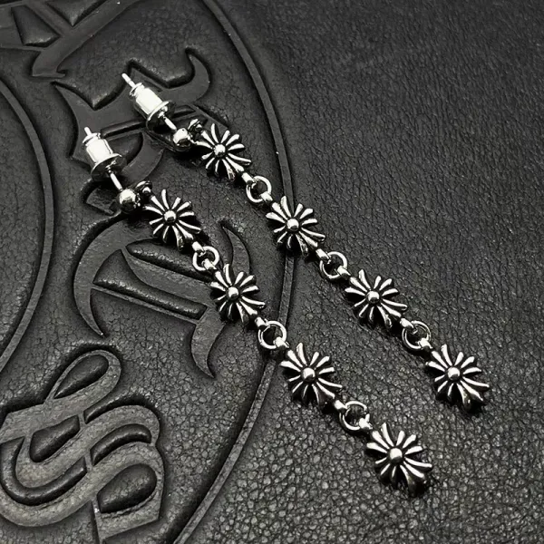 Chrome Hearts Maltese Cross Stud Earrings Gold - 16