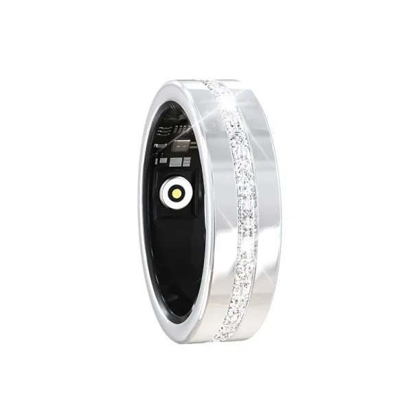 Design Smart Ring with Crystal Accents Rose Gold Smart Ring Jewelry - 29