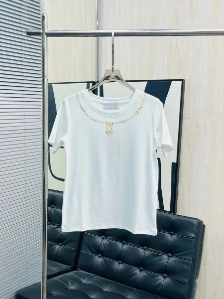 Design Chain-Trimmed White T-Shirt - 5