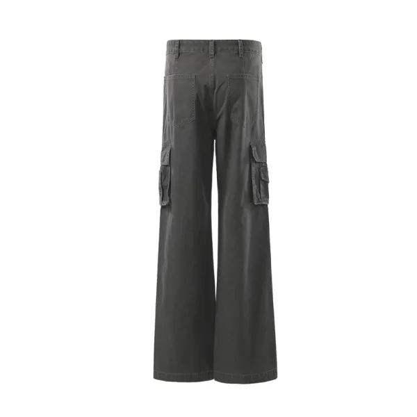 Design Cargo Pants Light Blue Wide-Leg - 14
