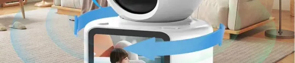 Design Smart Baby Monitor with 360° Pan-Tilt Camera and Touchscreen Display White Electronics - 32