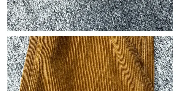 Design Corduroy Wide-Leg Trousers in Mustard Brown Pants - 26