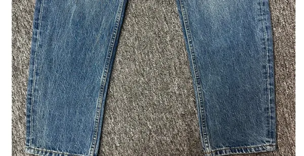 Design High-Waisted Distressed Button-Fly Jeans Blue - 21