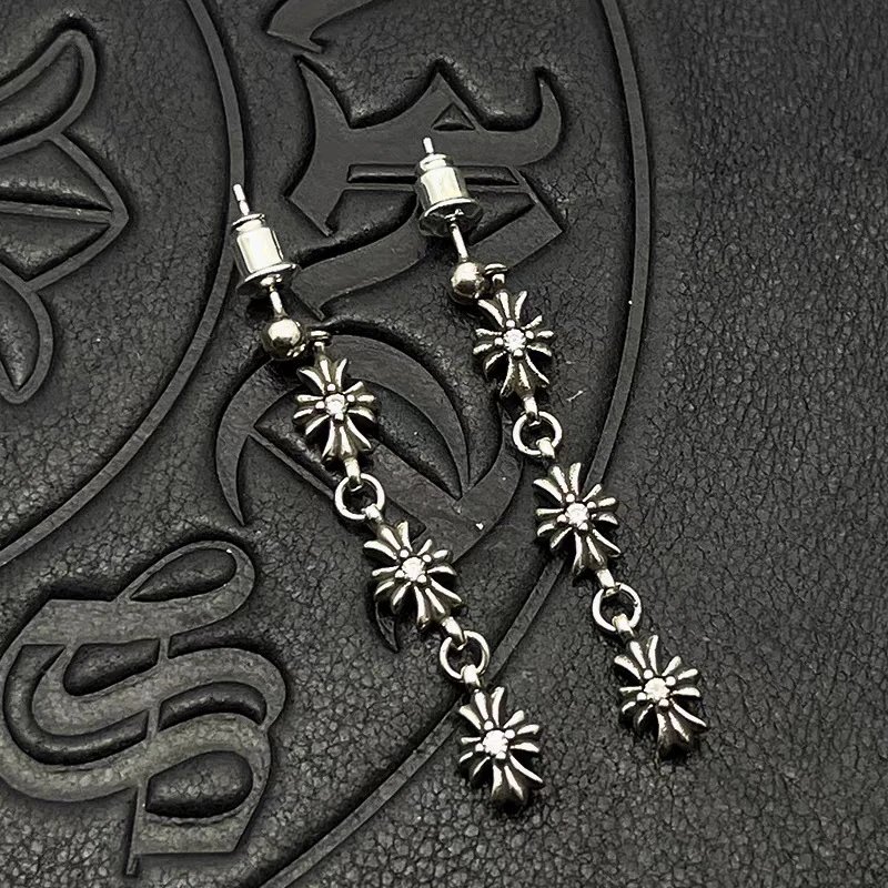 Chrome Hearts Maltese Cross Stud Earrings Gold - 14