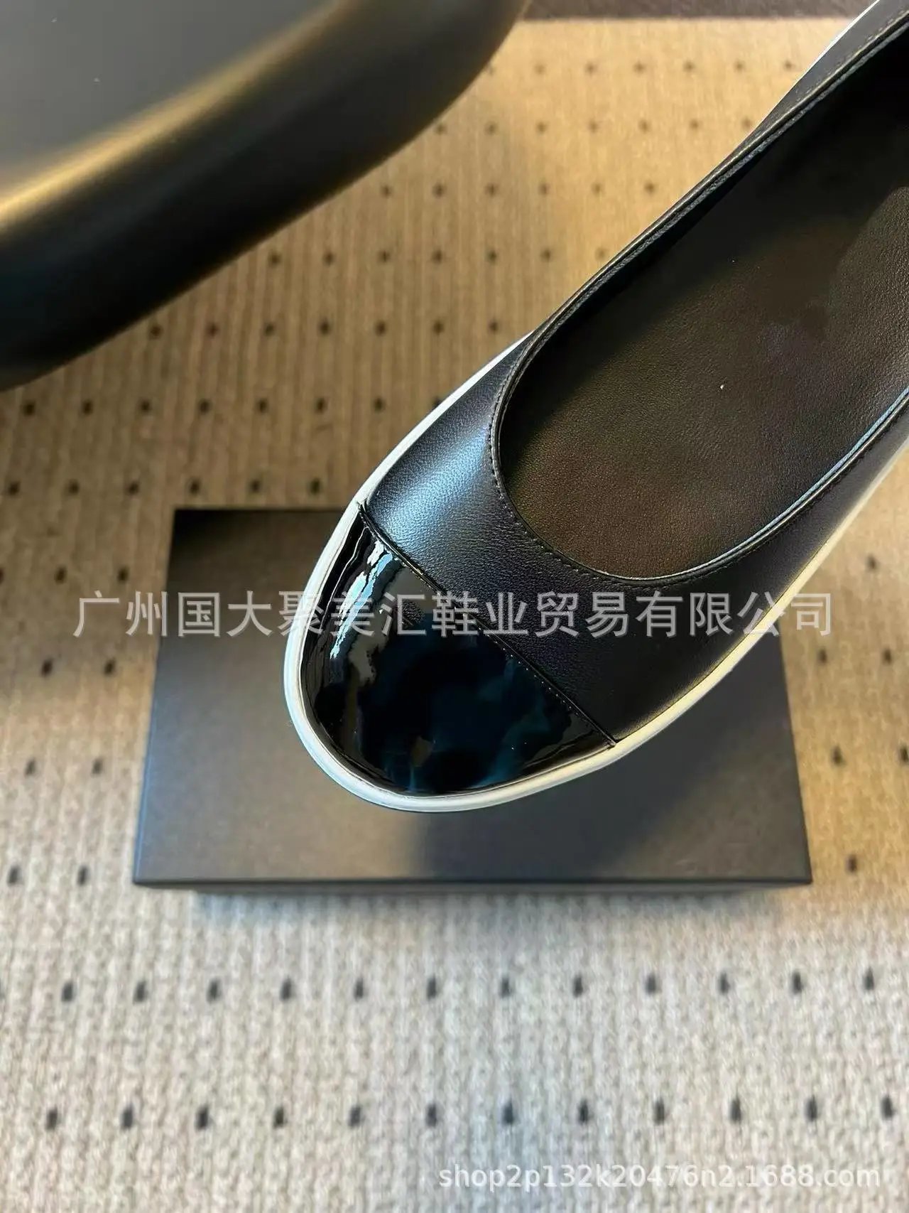 Chanel Two-Tone Cap-Toe Ballet Flats White and Black Casual Shoes - 21