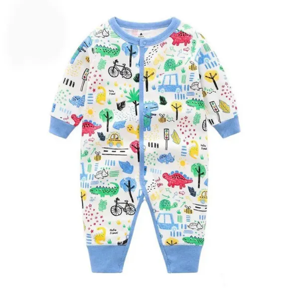 Design Striped Ribbed Footed Romper Brown and White Sleepwear - 19