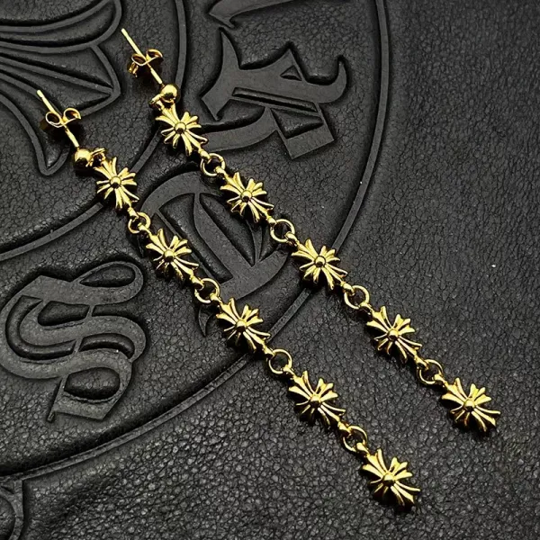 Chrome Hearts Maltese Cross Stud Earrings Gold - 22