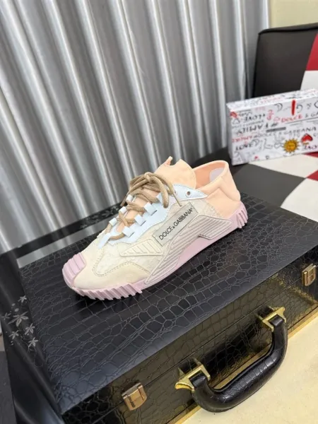 Dolce & Gabbana Sneakers Beige Pink Multicolor Sneakers - 12