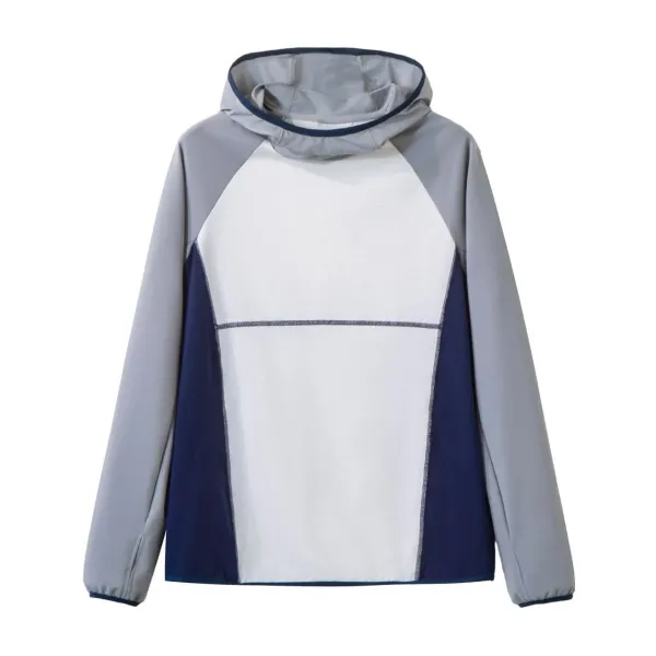 Design Color-Block Hooded Windbreaker Multicolor Outerwear - 6